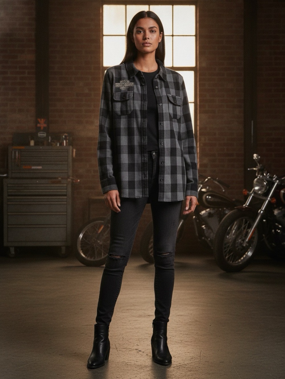 HARLEY DAVIDSON Operative Flannel Riding Shirt
Size Large